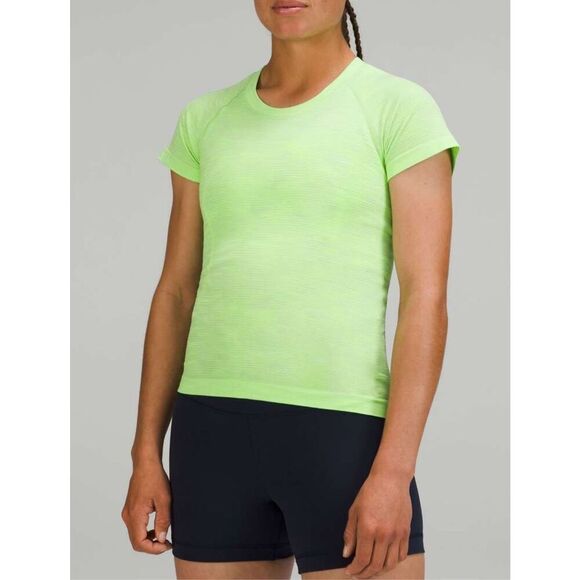 Lululemon W3FEHS Swiftly Tech SS Top 2.0 Race Length Neon Green Activewear XS - Picture 2 of 11